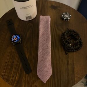 Men's Heathered Lavender Slim Tie - Wool Blend Feel